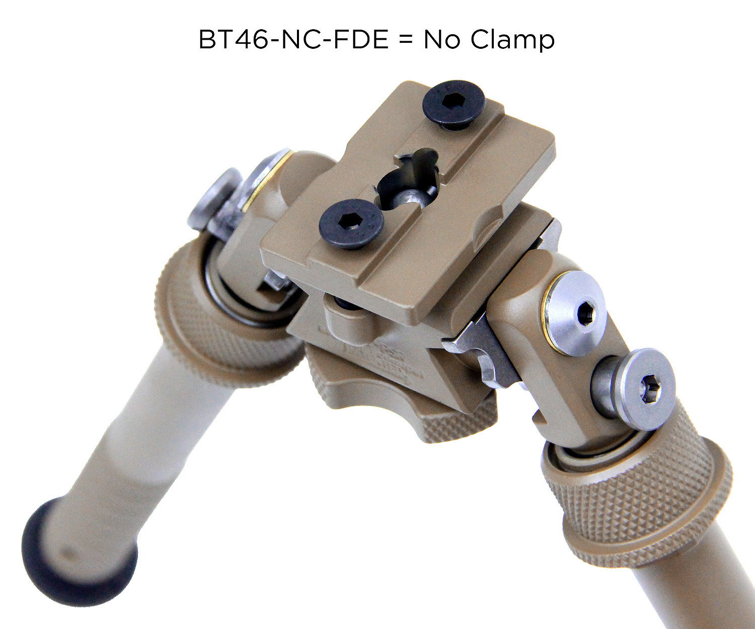 BT46-NC-FDE PSR Accu-Shot Atlas Bipod in FDE with No Clamp