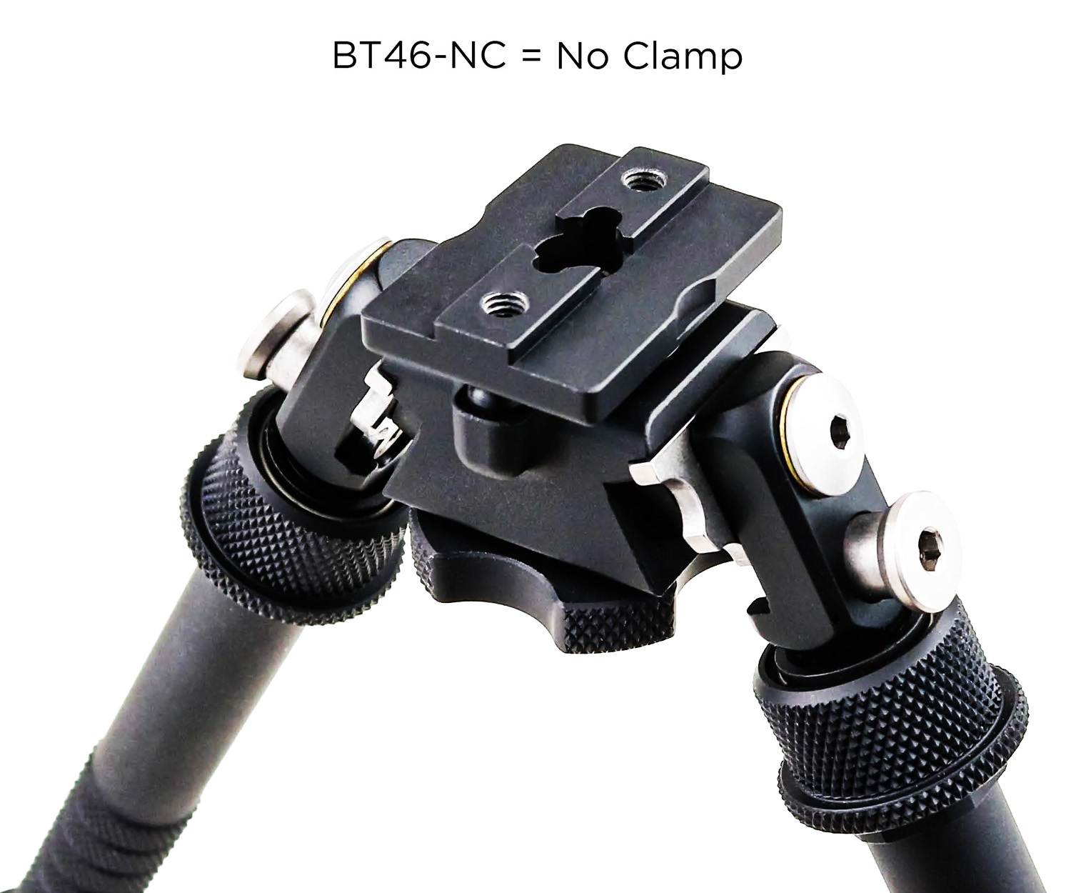 BT46-NC PSR Atlas Bipod in Black with No Clamp
