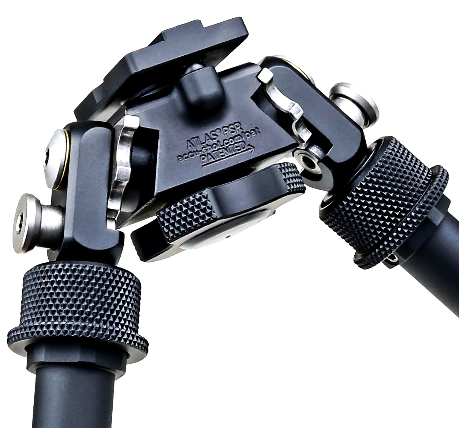 BT46-NC PSR Atlas Bipod in Black with No Clamp