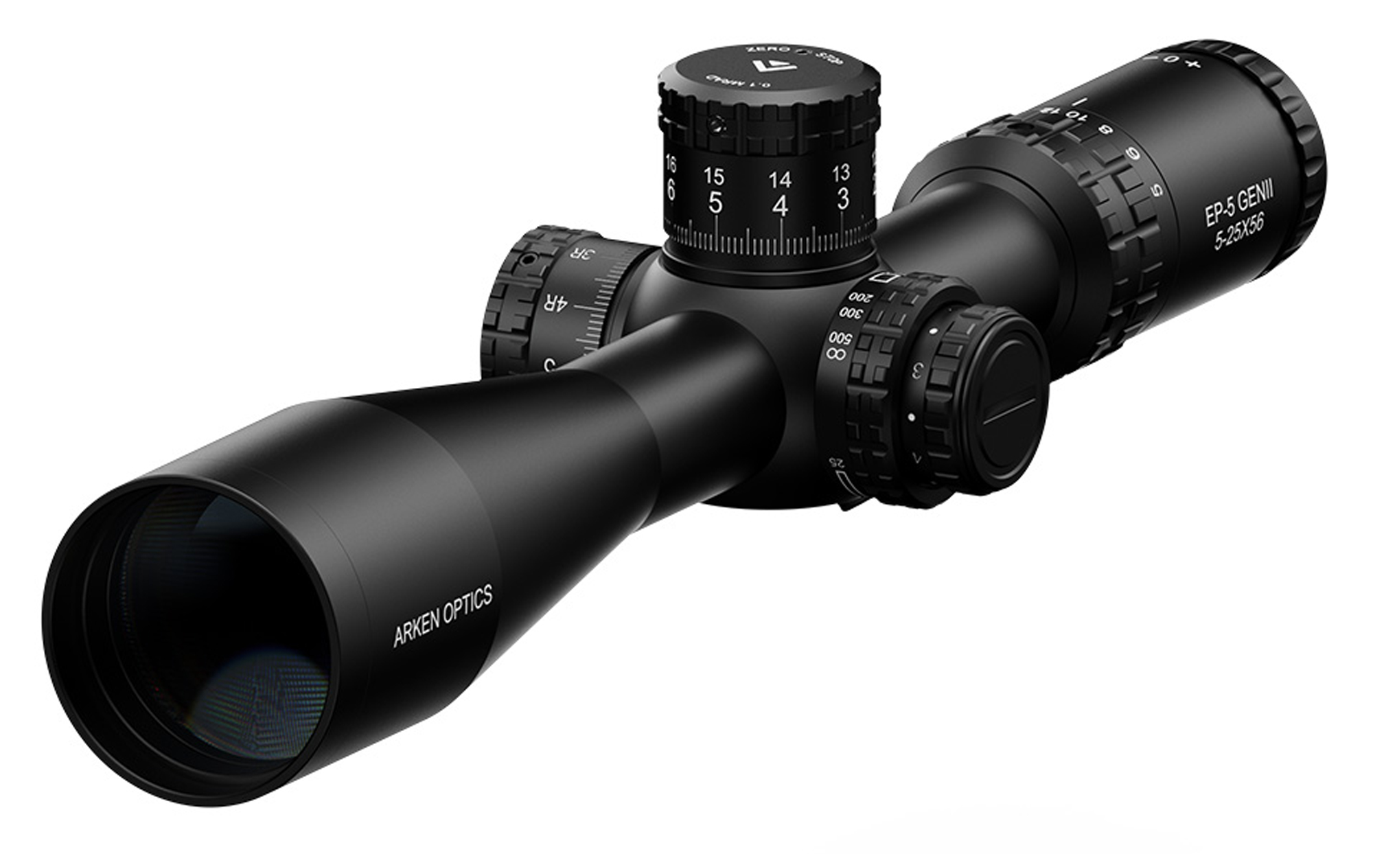 Arken Optics EP-5 GENII 5-25X56 FFP MIL TOR Illuminated Reticle with Zero Stop