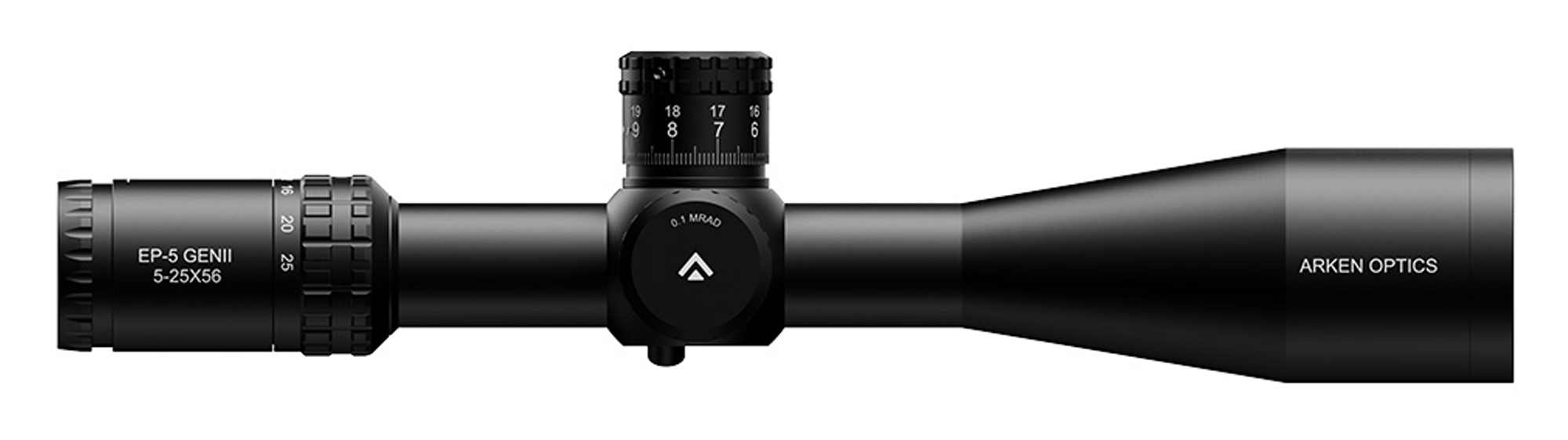Arken Optics EP-5 GENII 5-25X56 FFP MIL TOR Illuminated Reticle with Zero Stop