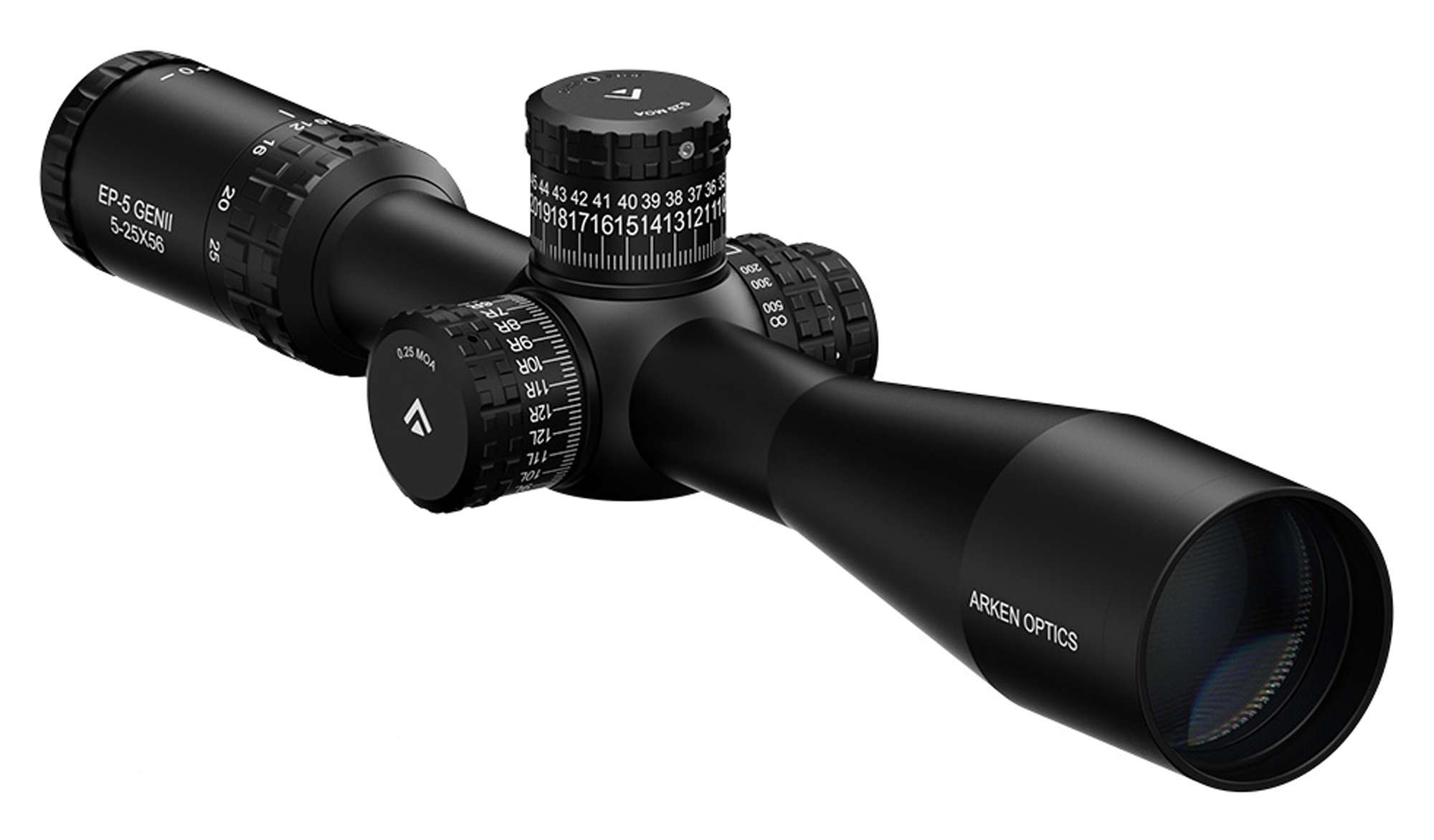 (image for) Arken Optics EP-5 GENII 5-25X56 FFP MOA VPR Illuminated Reticle with Zero Stop