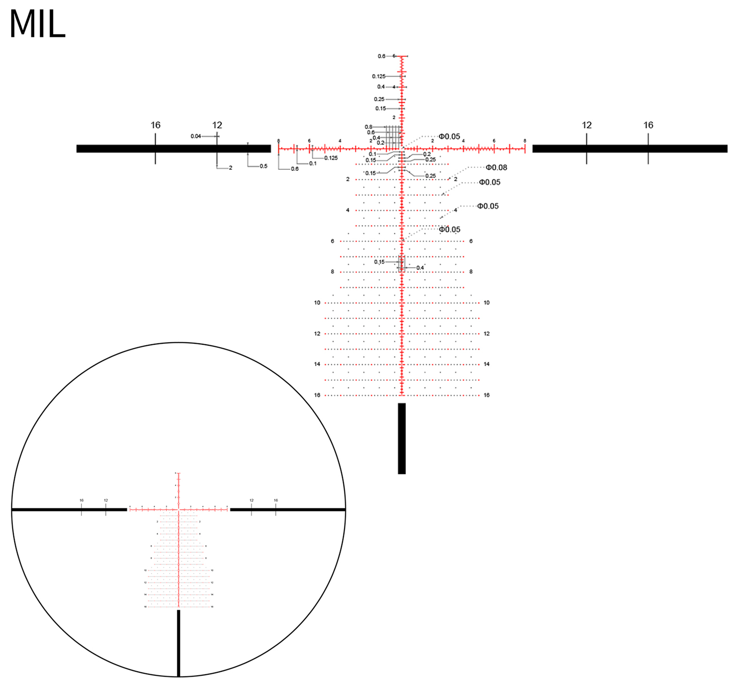 Modal Additional Images for DNT TheOne 7-35x56 FFP MIL TOR/MPR Illuminated Reticle