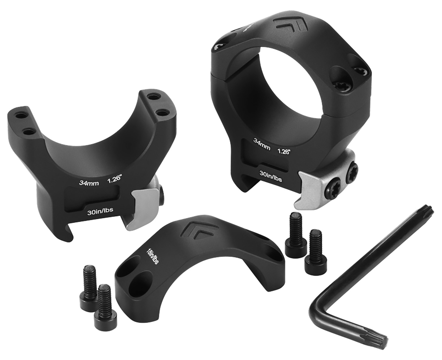 Arken Optics 34mm HALO Titanium Scope Rings - Low Height - 0.92"