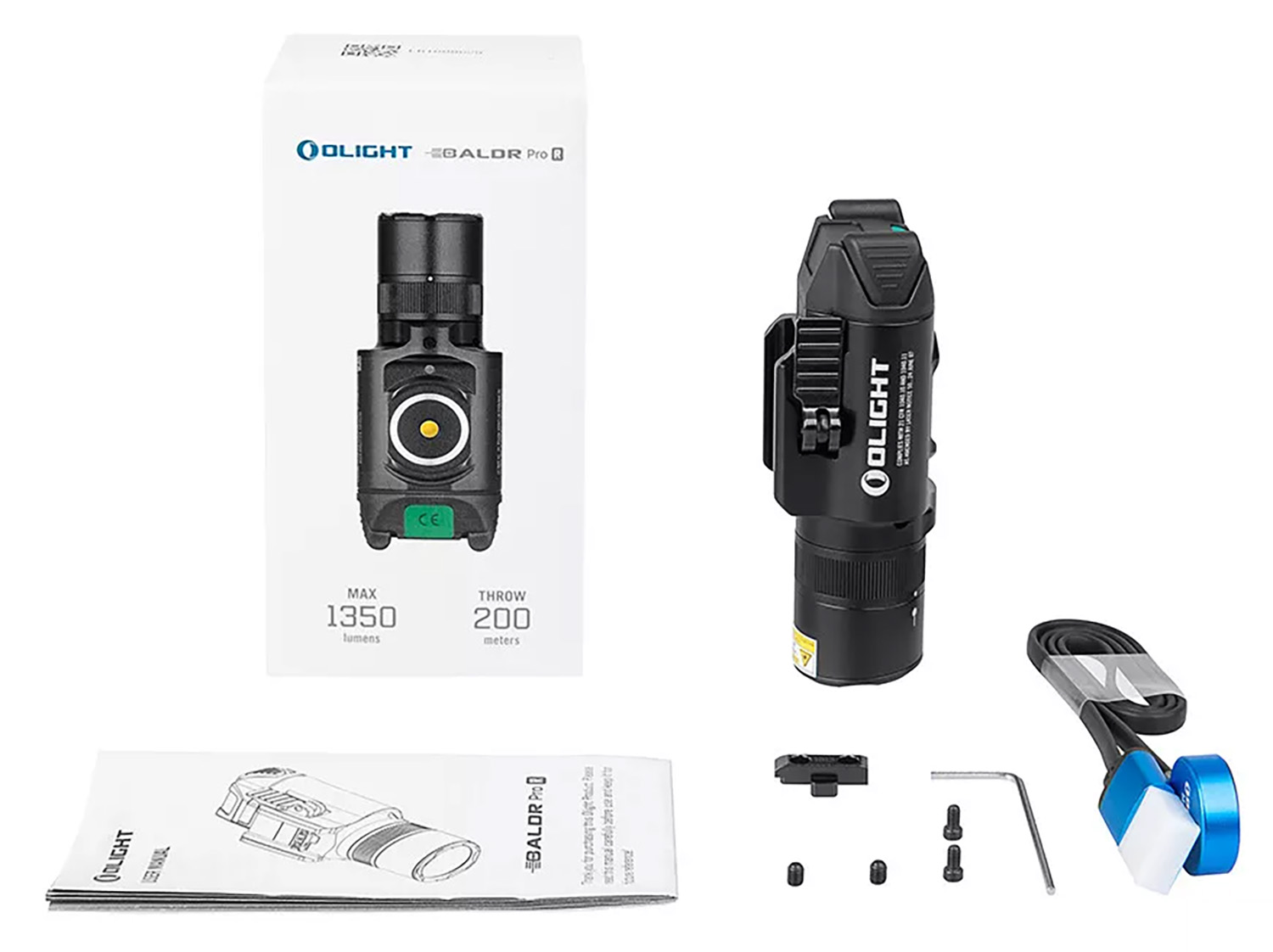 Olight BALDR Pro R Black Tactical Flashlight