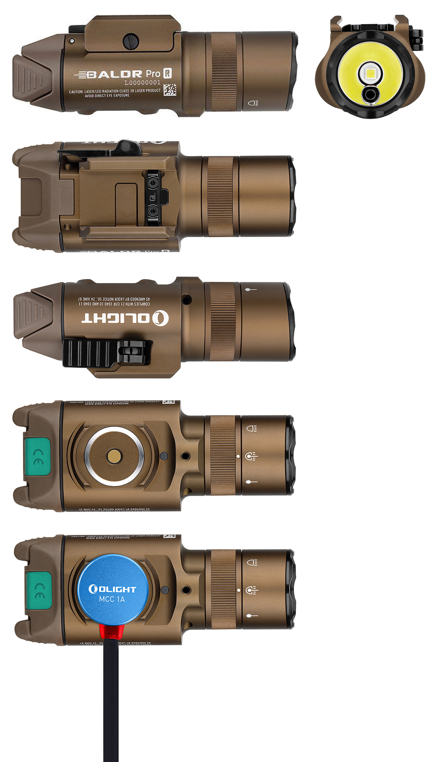 Olight BALDR Pro R Desert Tan Tactical Flashlight